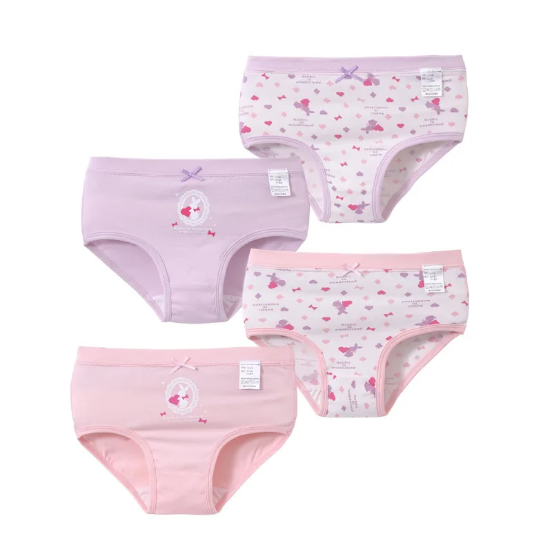 4 шт./партия класс Детские трусы для девочек прямые штаны нижнее белье малышей с