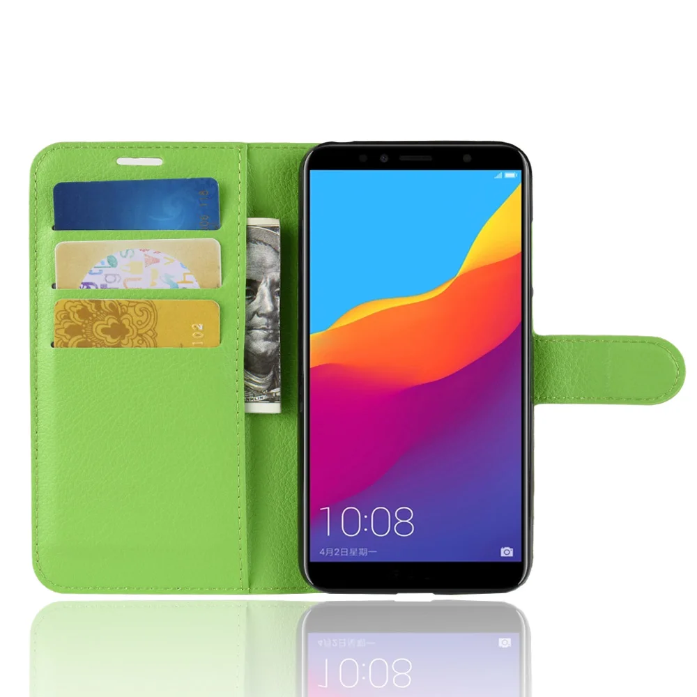 Для huawei Y6 Prime 2018 Чехол Флип Роскошный кожаный бумажник Силиконовые телефонные