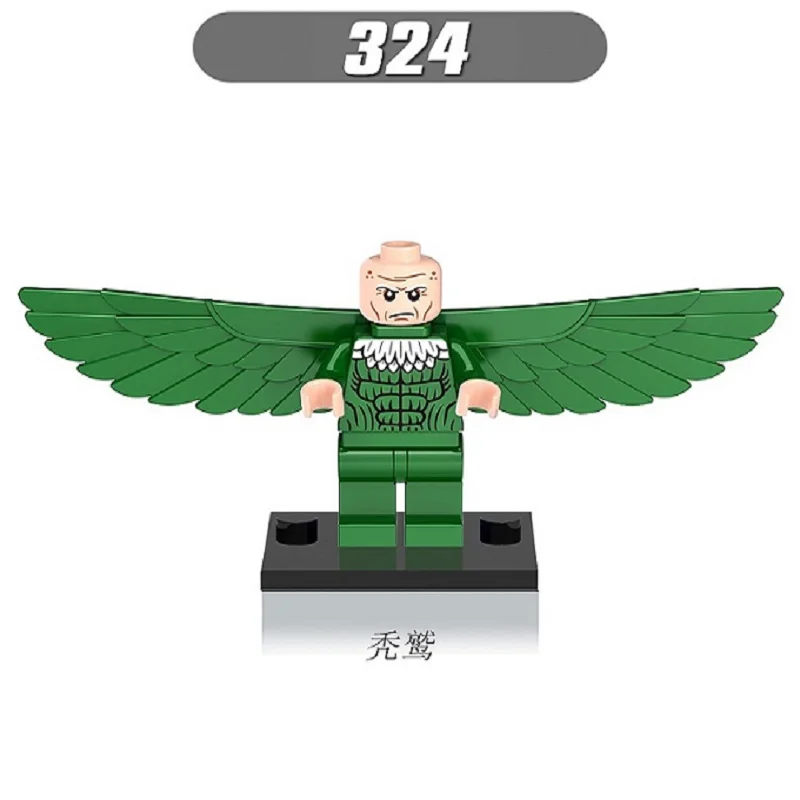 324 Without Box Одна распродажа X0123 Супер Герои Злодеи Mysterio доктор Осьминог хобгоблин Железный человек Строительные блоки Образование для детей игрушки - Цвет: 324 Without Box