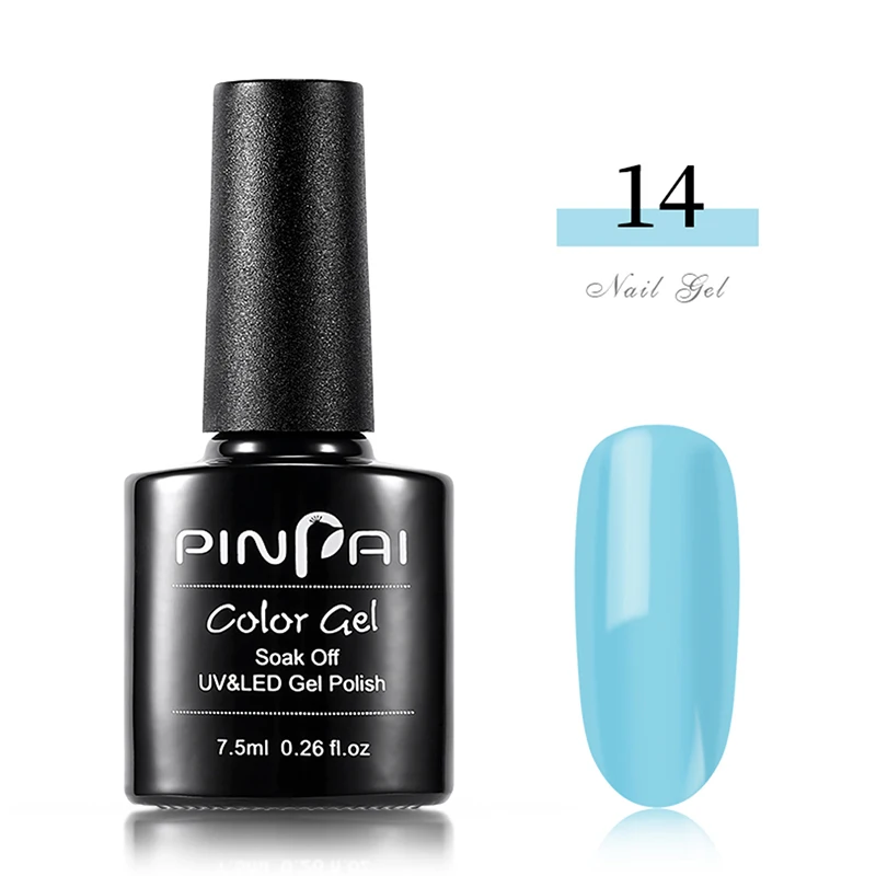 NO.14 Pinpai 64 Цвета УФ-гель для ногтей Полупостоянный 7,5 мл Гибридный СВЕТОДИОДНЫЙ УФ гель лак удаляющийся замачиванием лаковое гелевое покрытие для ногтей верхнее пальто базовое пальто - Цвет: NO.14