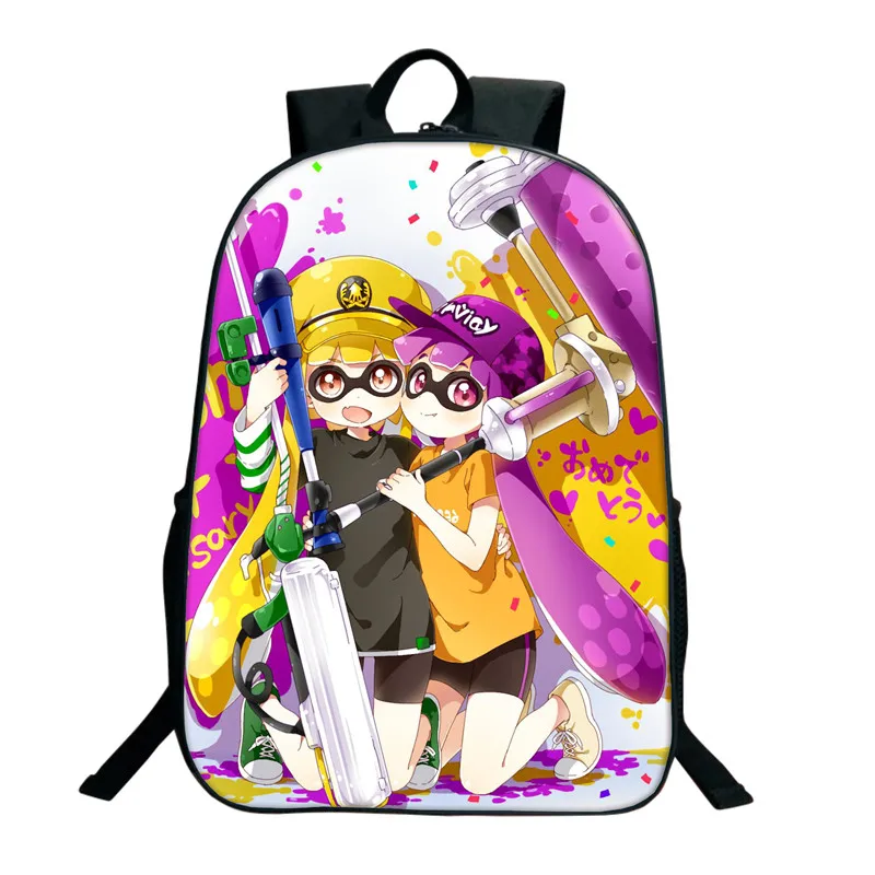 16 дюймов Splatoon 2 Рюкзаки для подростков повседневные мужские женские дорожные сумки на плечо Splatoon сумки для детей подарок на день рождения - Цвет: 15