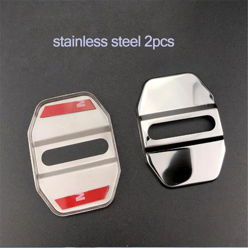 Stainless Steel 2pcs 2 шт./компл. двери автомобиля ржавчины устойчивые двери замок Пряжка Чехол для Mini Cooper S хэтчбек F55 F56 автомобиль Стайлинг Аксессуары - Цвет: Stainless Steel 2pcs