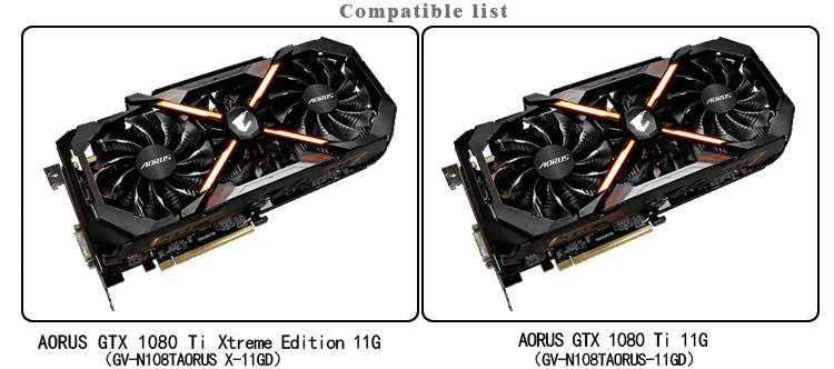 BYKSKI водного блока использовать для GIGABYTE AORUS GTX 1080Ti Xtreme Edition/GV-N108TAORUS-11GD/полное покрытие видеокарты медный радиатор