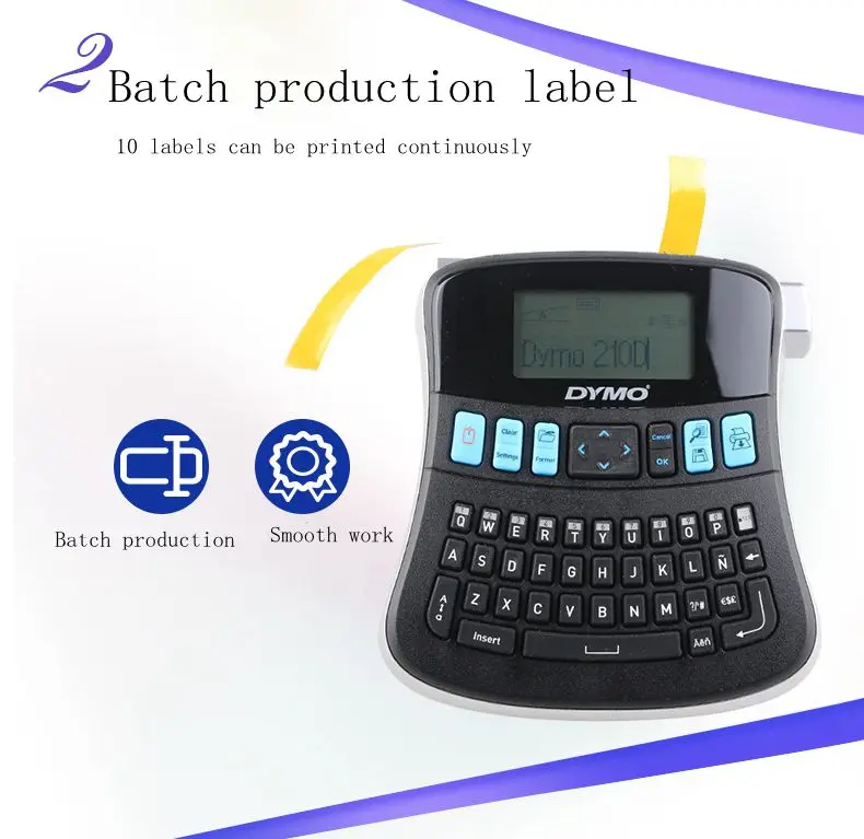 LM-210D ручной принтер для печати этикеток менеджер этикеток для dymo LM210D кабельная наклейка принтер этикеток все английские печатные машинки 210D