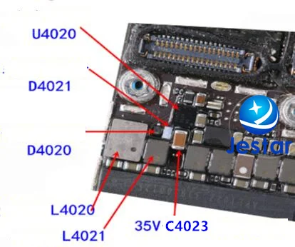 1 компл./лот для iphone 6s комплекты подсветки ic U4020 катушка L4020 L4021 диод D4020 D4021