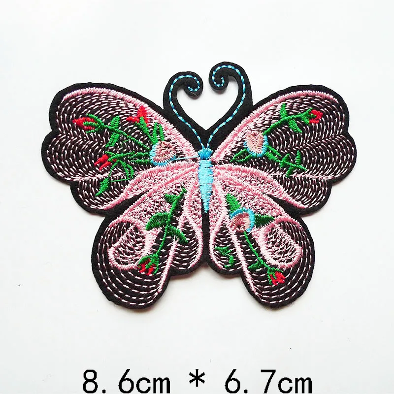 Мультяшная декоративная нашивка с узором бабочки вышитые аппликации нашивки для