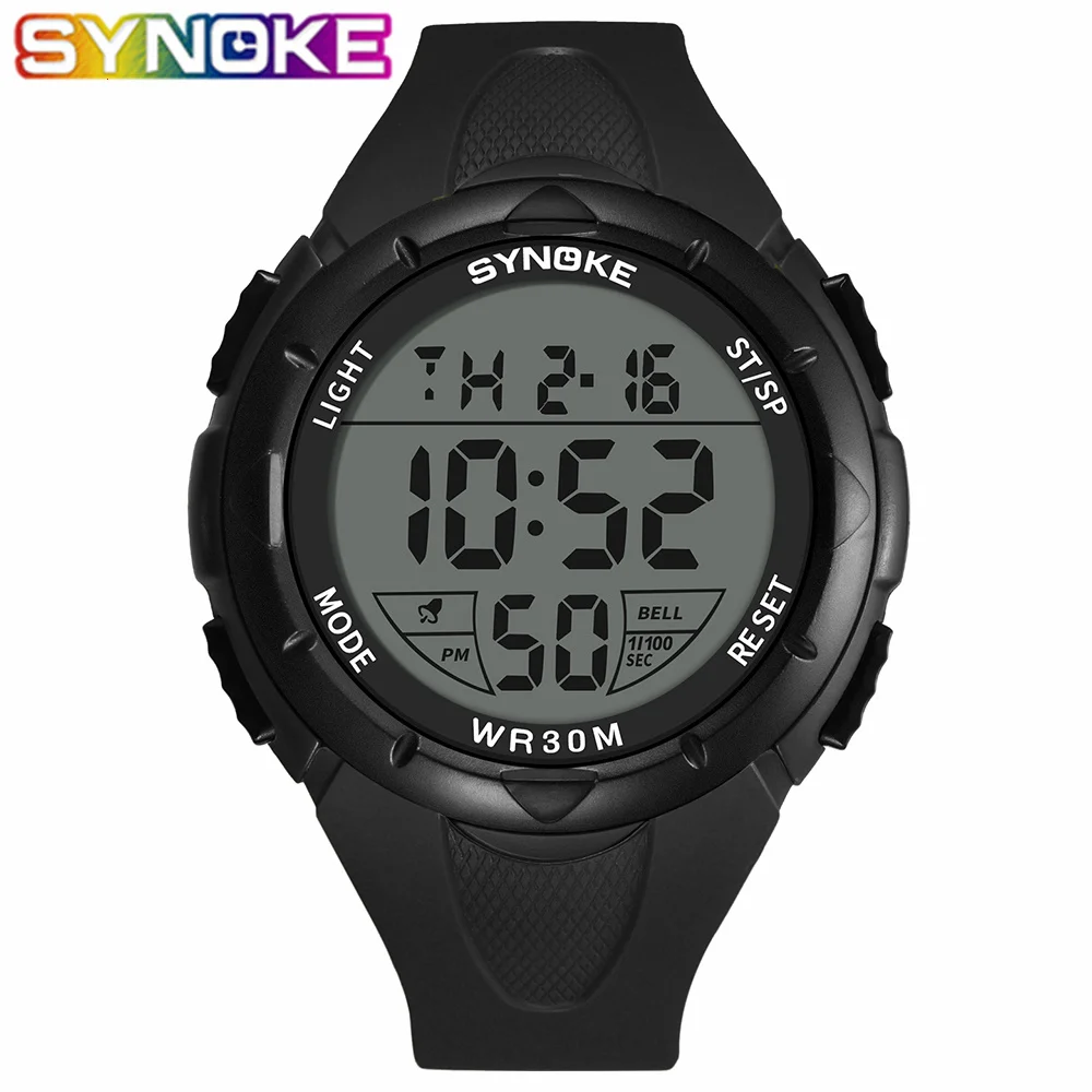 SYNOKE мужские часы спортивные цифровые наручные Электронные G стиль Модные ударные