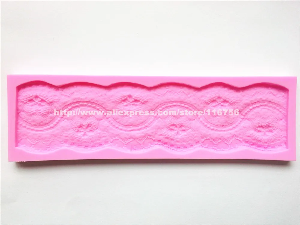 

New! Free Shipping Fabric Lace Silicone Mold Cake Decoration Fondant Cake 3D Chocolate Mold Food Grade Silicone Mould 208