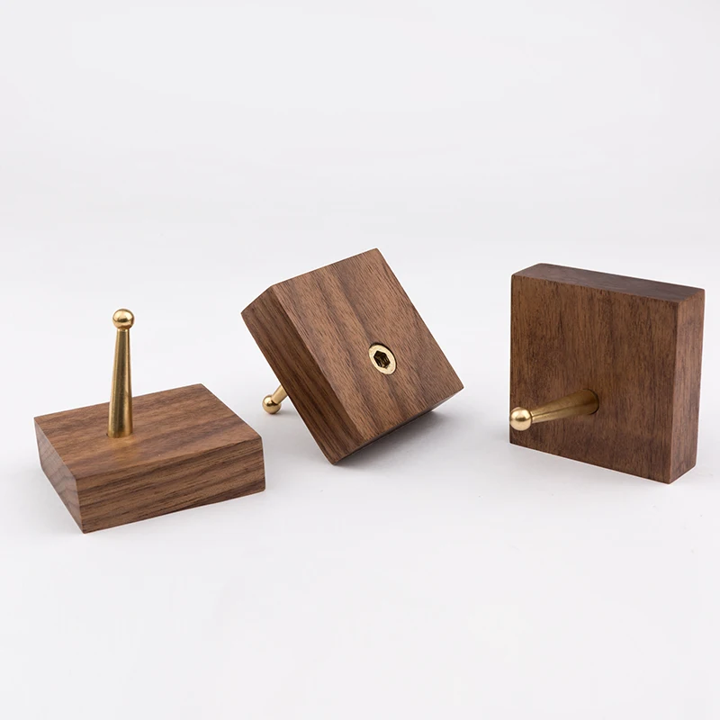 Nordic твердая древесина настенный Вешалка латунь молния пальто одежда ключ Hat