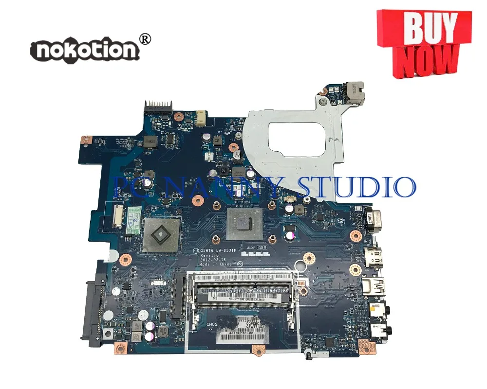 

PCNANNY NBC0Y11001 для Acer Aspire E1-521 Материнская плата ноутбука E1-1200 Q5WT6 LA-8531P DDR3 ПК