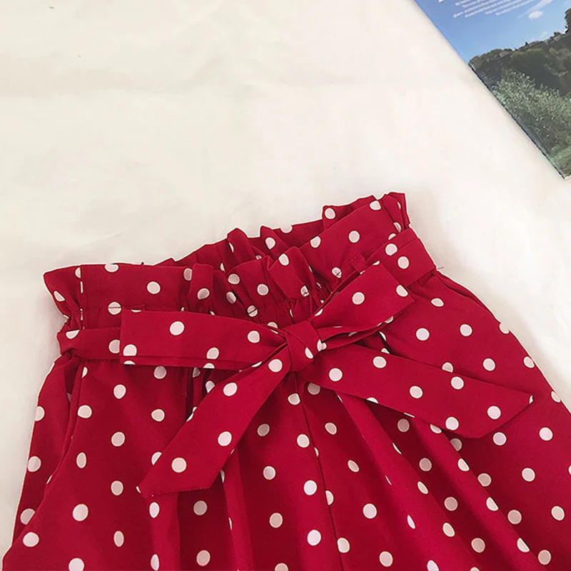 Корейские шифоновые летние шорты женские 2019 Модные свободные повседневные в