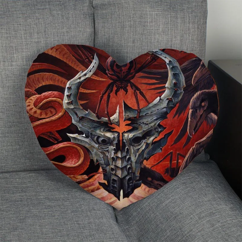 

Custom Demon Hunte Heart Pillow Cover Custom Zipper Pillowcase Cover Wedding Home Office Decorative 1pcs custom