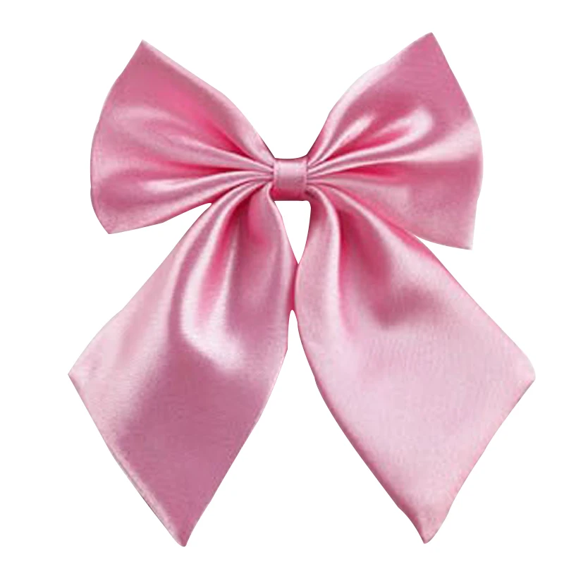 Light Pink Женский Галстук с красной бабочкой, Женский галстук-бабочка с черным узлом для девушек, студенток, гостиниц, официанток, одежда для шеи, Ленточные Галстуки зеленого цвета - Цвет: Light Pink