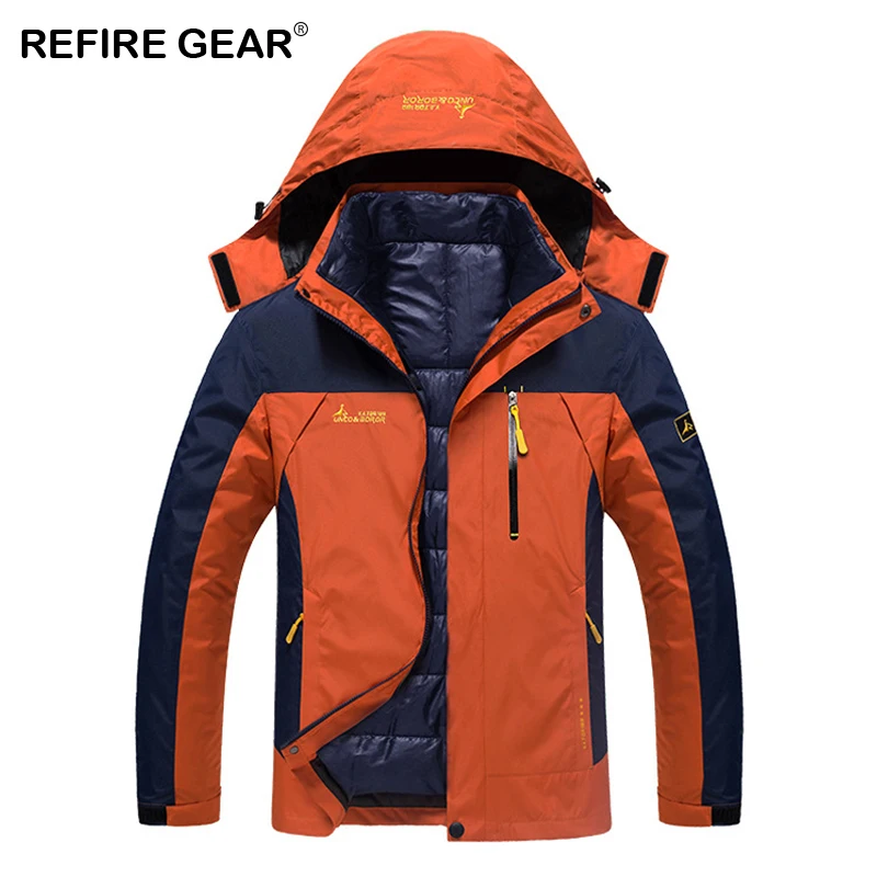 Мужская водонепроницаемая ветрозащитная куртка ReFire Gear теплая спортивная с