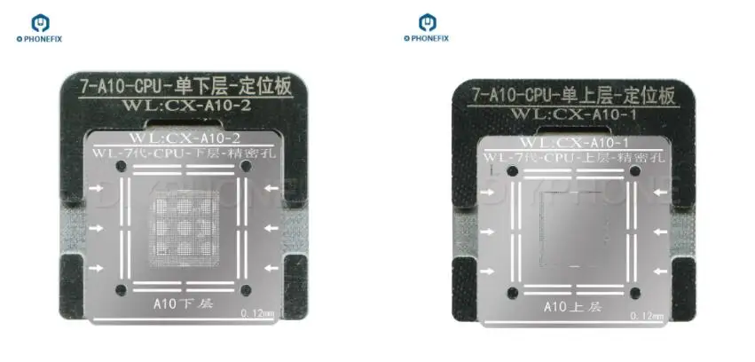 A10 upper lower PHONEFIX WL BGA reball инструмент для iphone реболлинга трафарет для iphone 5s 6 6s 7 Plus Baseband NAND A7 A8 A9 A10 BGA reball жестяная сеть - Цвет: A10 upper lower