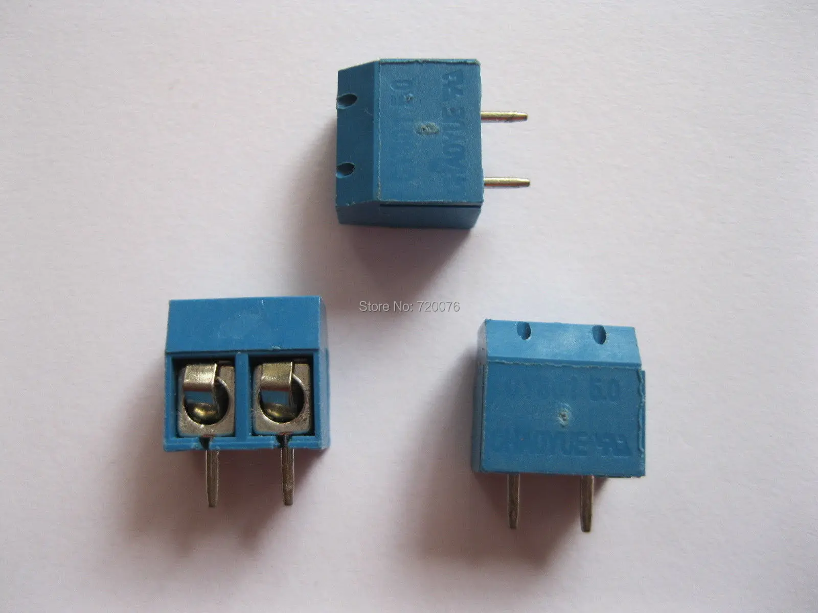

100 pcs Blue 2 pin Pitch 5.0mm Screw Terminal Block Connector CY301