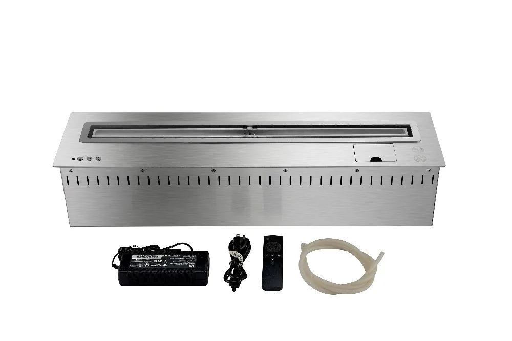 

on sale 36 inch smart control black / silver bio ethanol fireplace insert