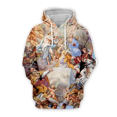 Hoodies PLstar Cosmos христианский сентиментный 3D принт Толстовка/куртка/Мужская для женщин Ретро стиль Одежда Плюс Размер - Цвет: Hoodies