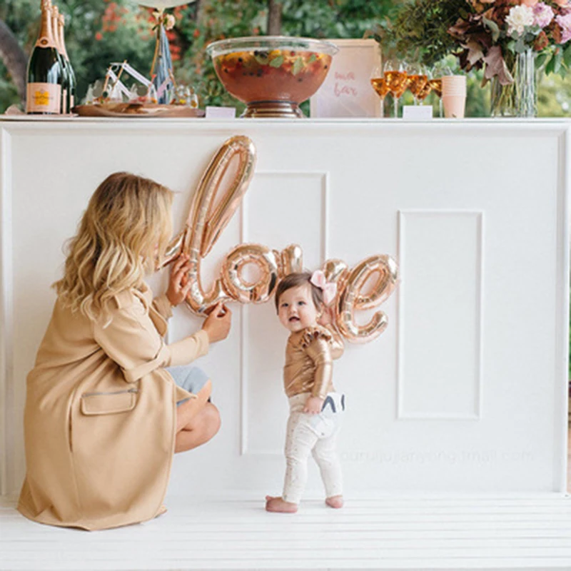 

Ligatures LOVE Letter Foil Balloon 5 Colors Balloons Anniversary Wedding Valentines Birthday Party Decoration Diyas Golbo Balon