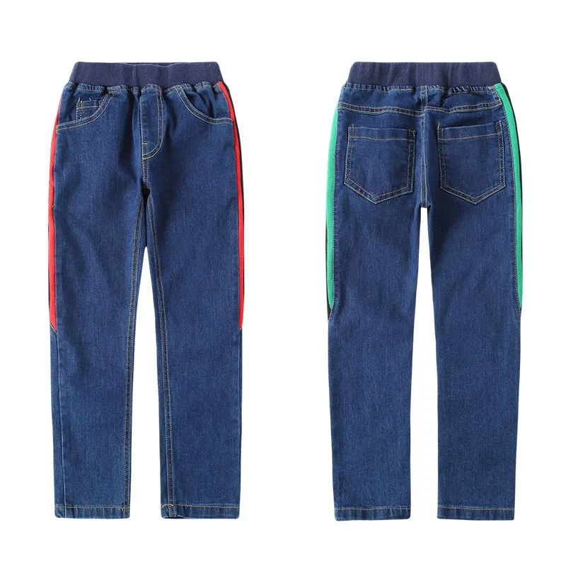 Штаны для мальчиков весенне-осенние черные джинсы детские повседневные