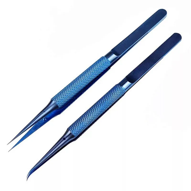 

BLUET STRAIGHT HEAD TITANIUM ALLOY 0.1MM BLUE TWEEZER FOR PRECISE WIRE JUMP