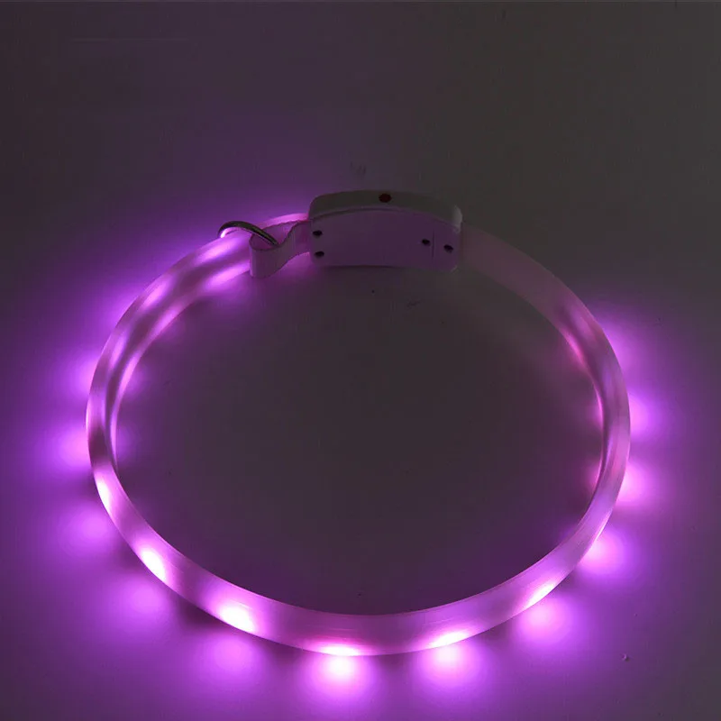 2 5 см светящийся светодиодный ошейник для собаки силиконовый Usb зарядка