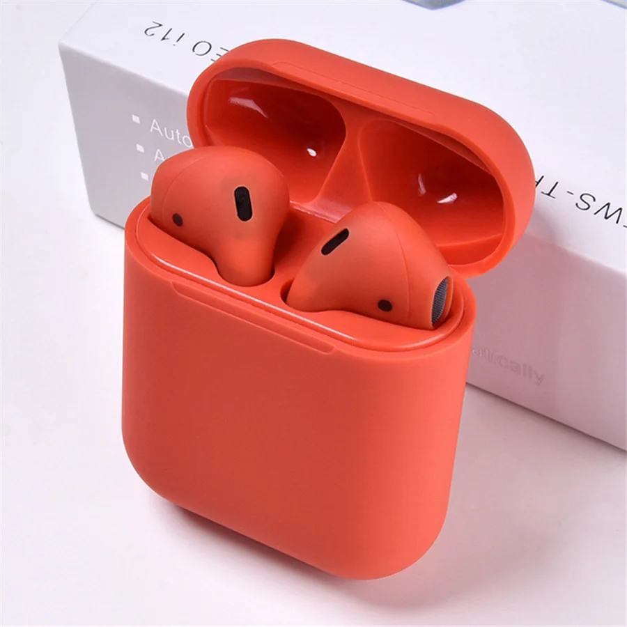 Оригинальные i12 TWS Bluetooth наушники 3D стерео гарнитуры Наушники bluetooth 5,0 беспроводная гарнитура PK i10 i 12 i13 tws - Цвет: orange