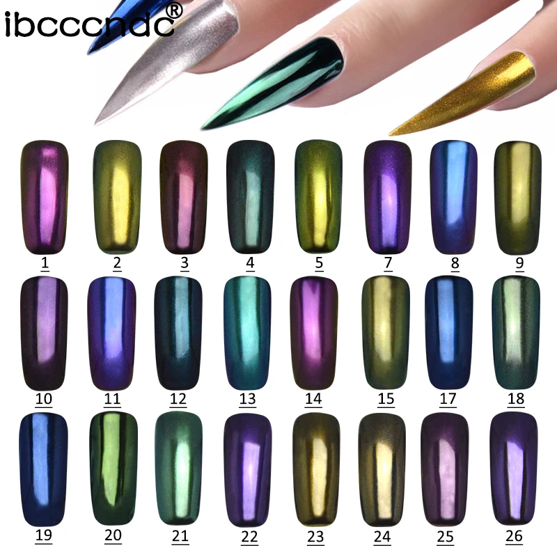 

1g Magic Shinning Chameleon Mirror Nail Glitters Powder Gorgeous Nail Polish Chrome Pigment Manicure Dust Nail Art Decoration