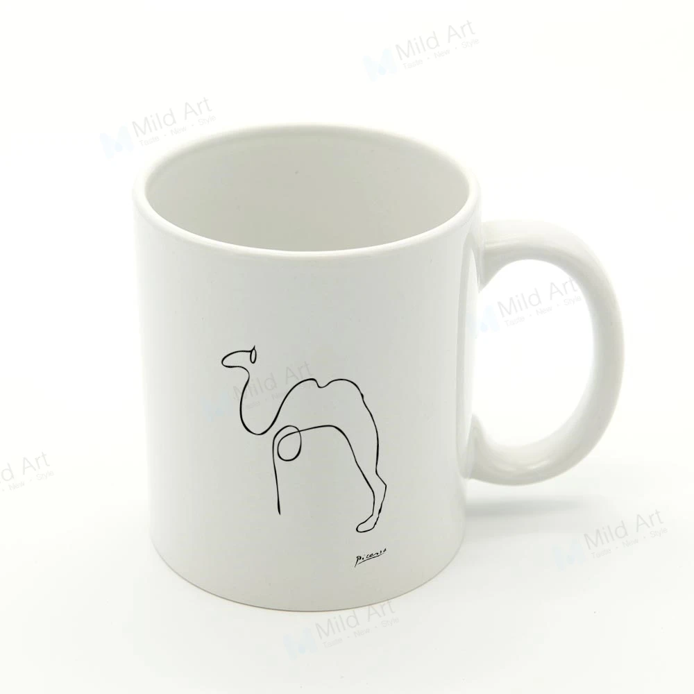 camel-mug Пикассо Современный абстрактный Животные лошади собаки подарки минималистский Nordic Кухня аксессуары Керамика чашки воды напитки Кофе Чай кружки - Цвет: camel-mug