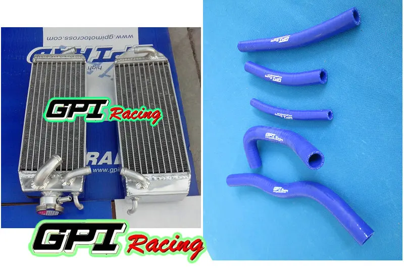 GPI R & L алюминиевый радиатор + шланг для suzuki RM125 RM 125 1998 2000 1999 98 99 00|suzuki radiator hose|suzuki