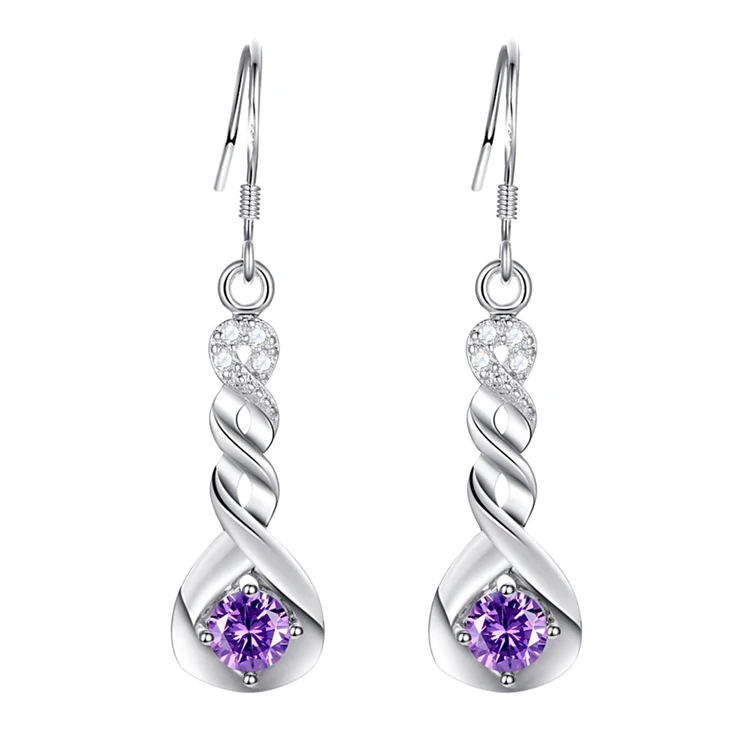 Серьги с серебряным покрытием модные женские Украшения AAA CZ опт WE 079|womens earings