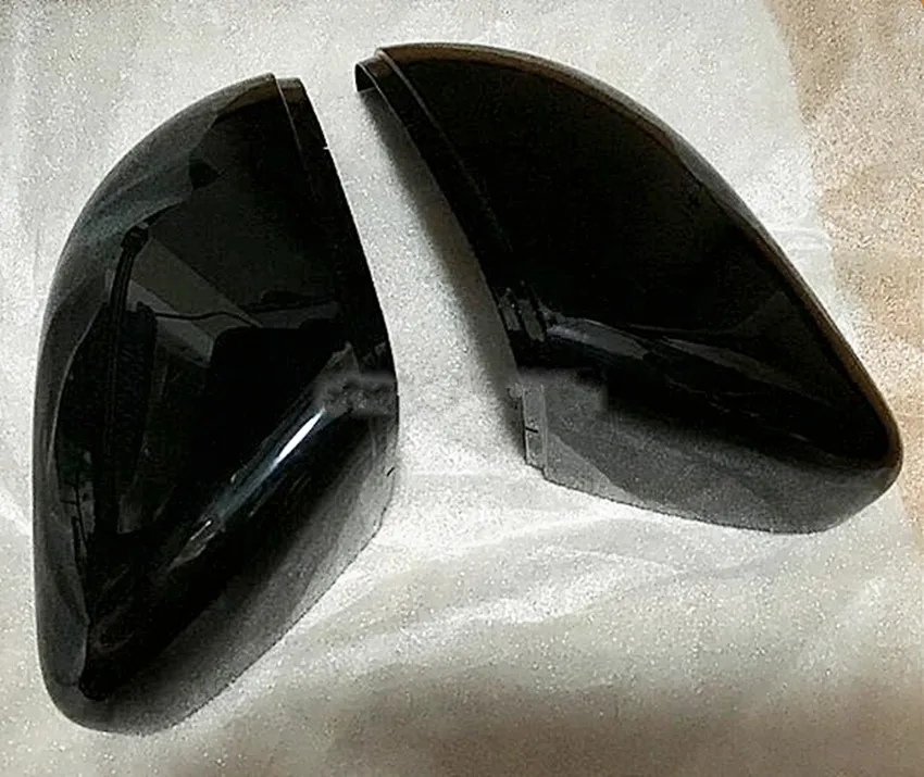 Глянцевый черный пара спереди L R заднего крыла Зеркало Кепки Обложка для VW Golf 6 MK6