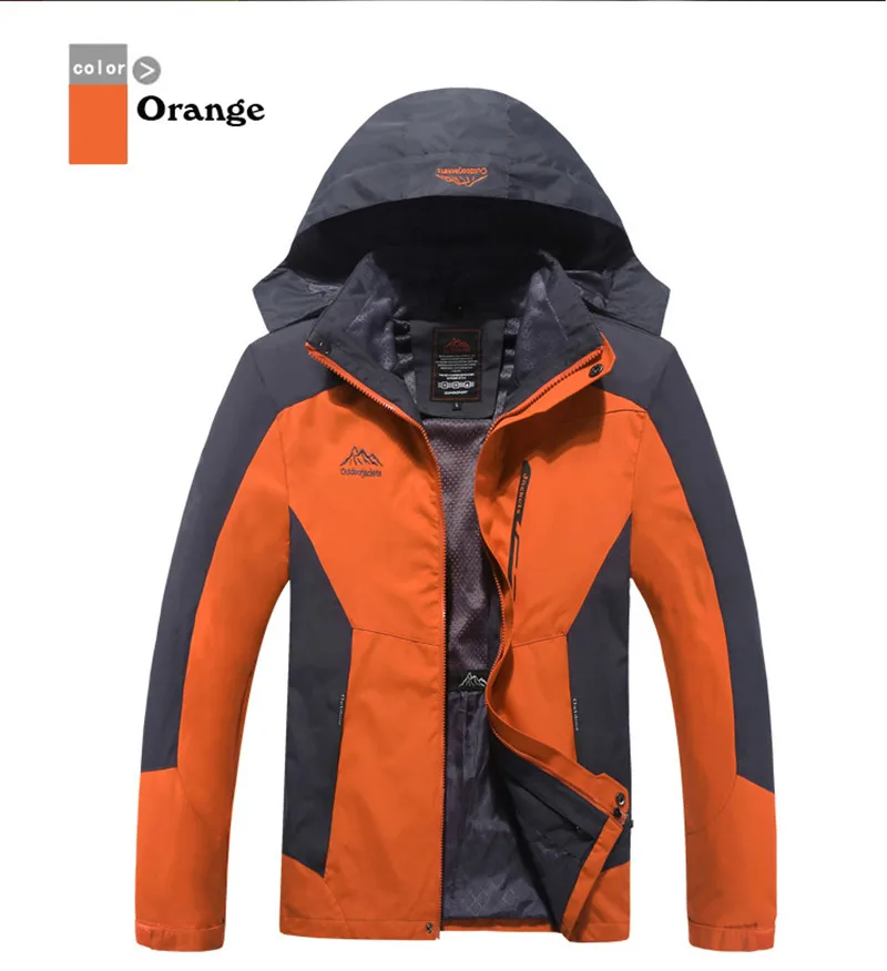 Большие размеры L~ 6XL, 7XL, 8XL, верхняя одежда, водонепроницаемое ветрозащитное дышащее теплое зимнее пальто, Мужская парка 2 в 1, лыжная куртка, Мужская одежда