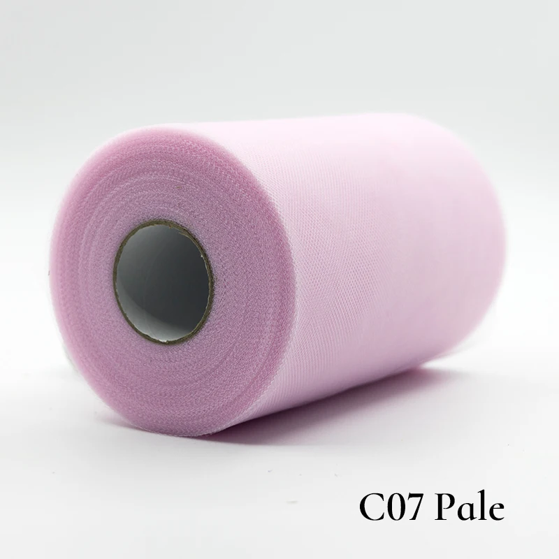 07Pale Рулон тюля, 100 ярдов, органза, свадебное украшение, пачка для детского душа, рулон тюля, 15 см, украшение для вечеринки и мероприятий, декор для помолвки - Цвет: 07Pale