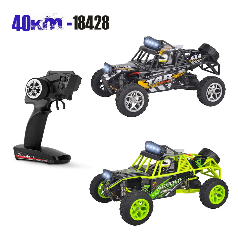 Wltoys 18428 Модернизированный 540 щеточный мотор высокая скорость 40 км/ч 1:18 4D 2 4G RC