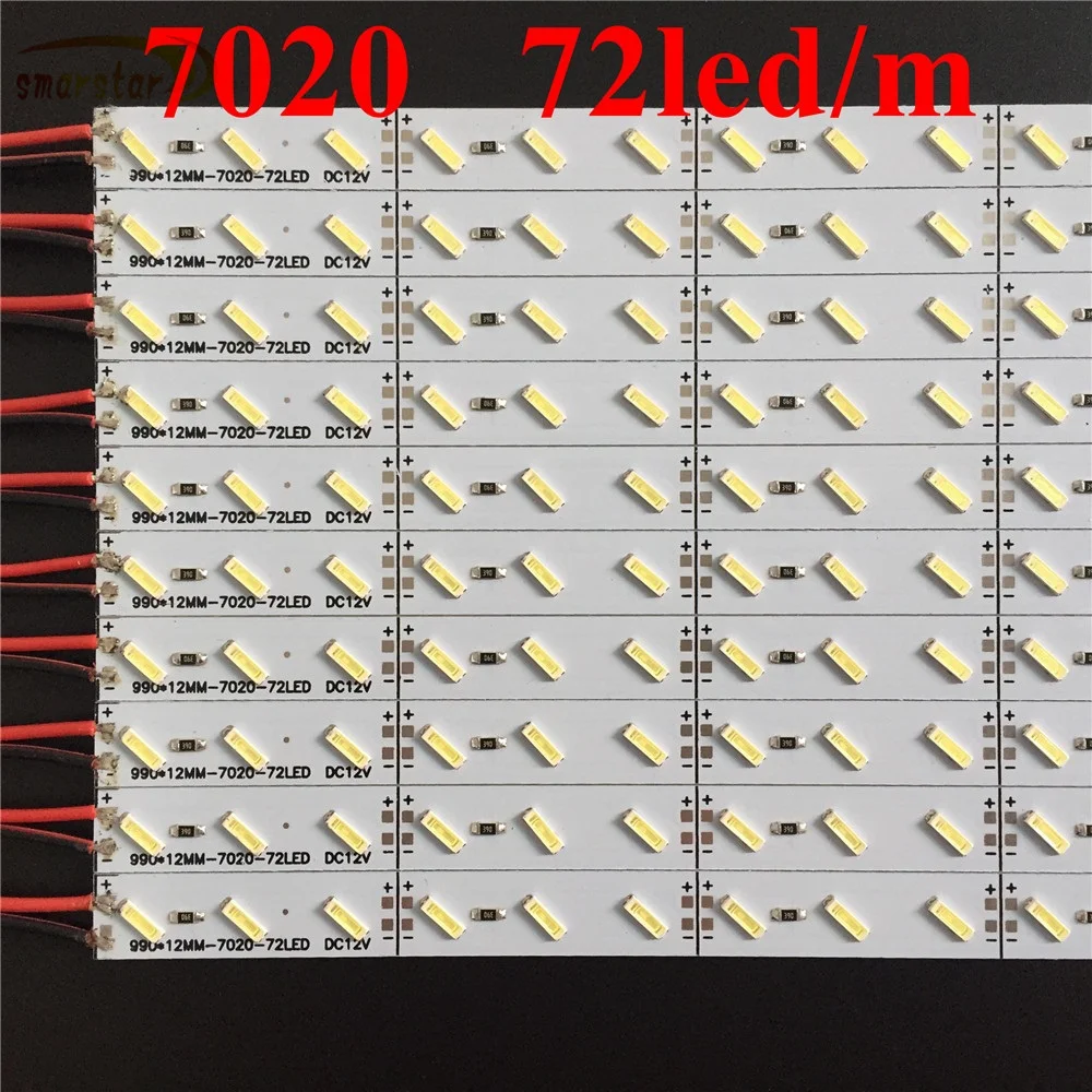 Smarstar 12В 33 см 24LED 7020 жесткие светодиодные фонари бар 0 м Жесткая светодиодная лента