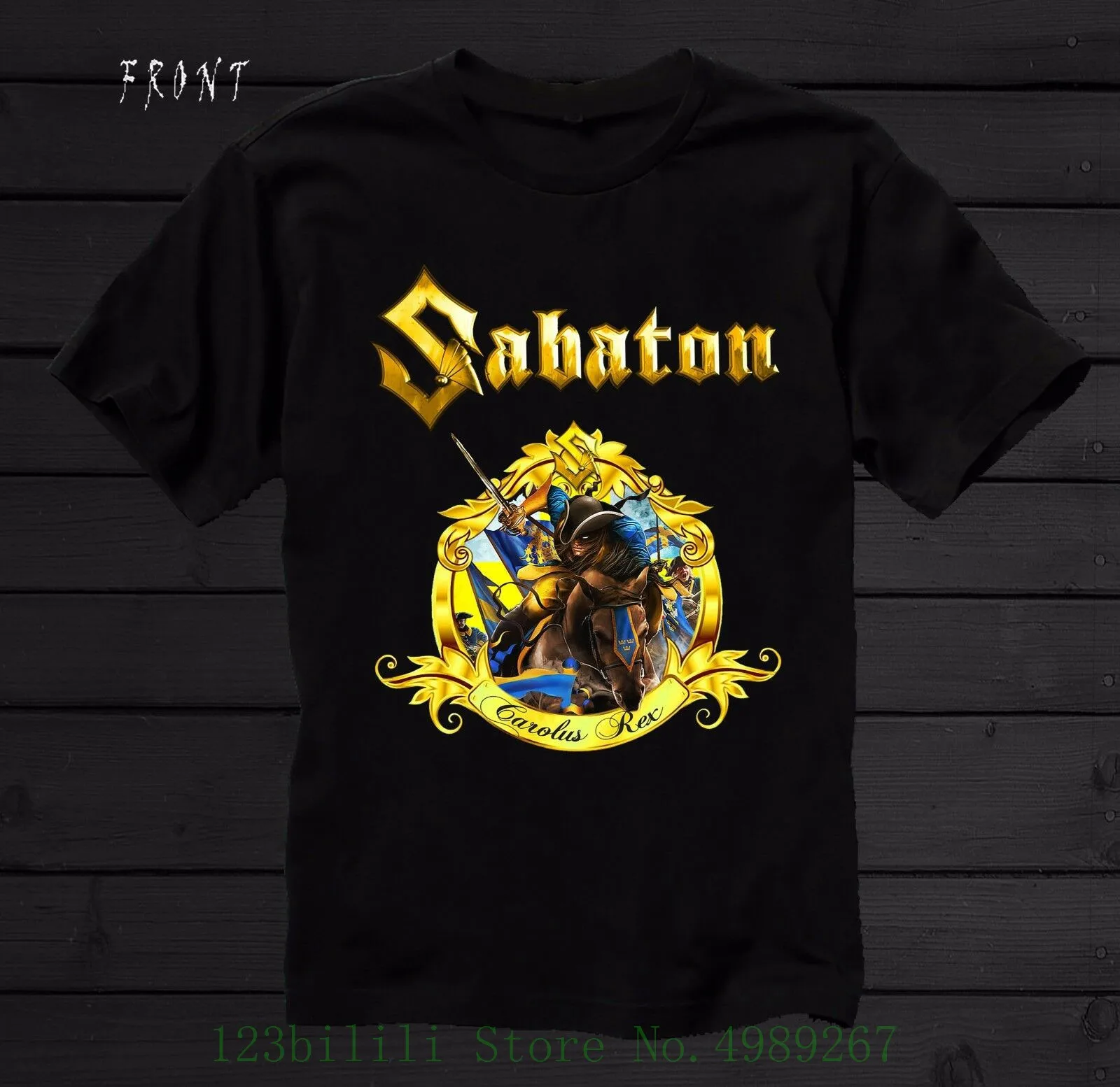 Sabaton-Carolus Rex-шведский металлический ремешок футболка-Размеры: S до 6xl свободные