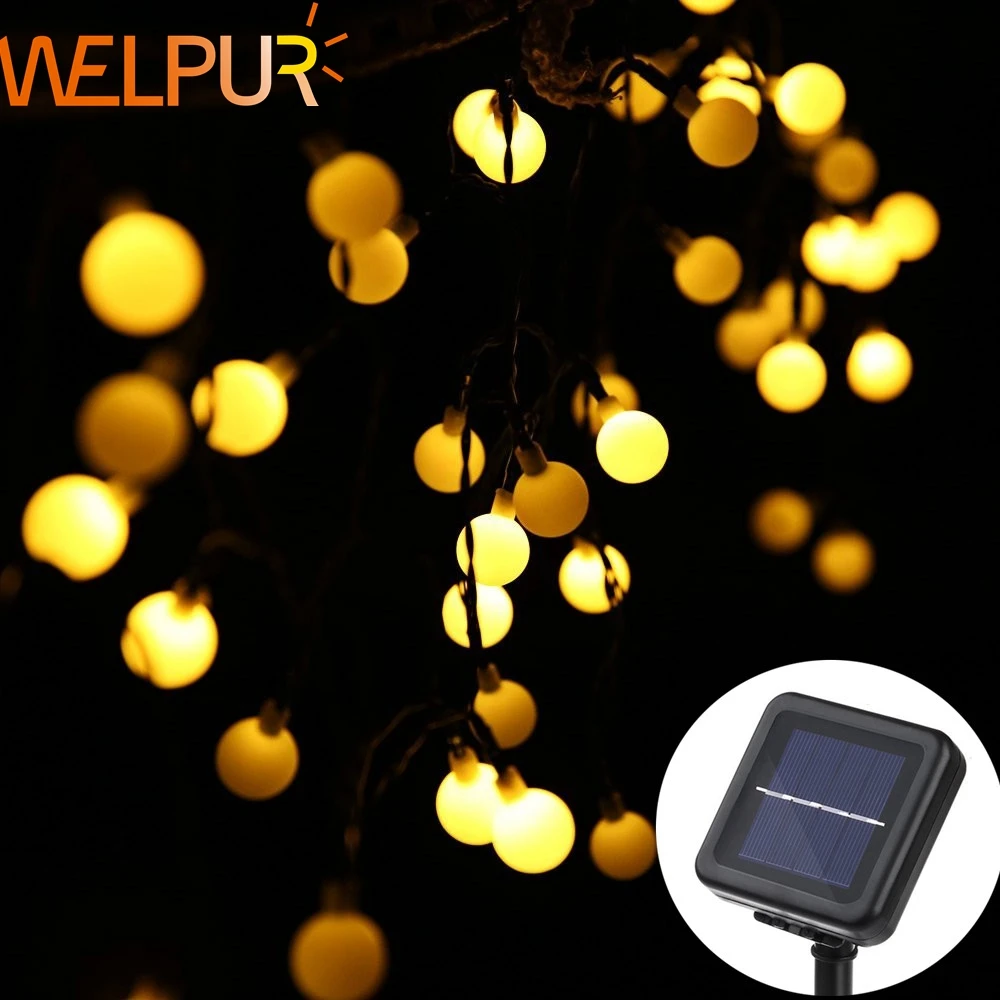 

Welpur Led Solar Lamps Outdoor 5m 8m 12m Power LED String Fairy Lights Solar Light Garden Christmas Party Decoration String Ligh