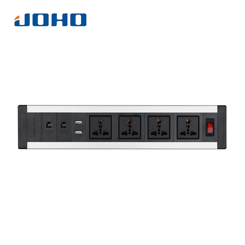 Настольные розетки JOHO с двумя USB портами 4 разъема 2 RJ45 10 А/16 А|Электрические