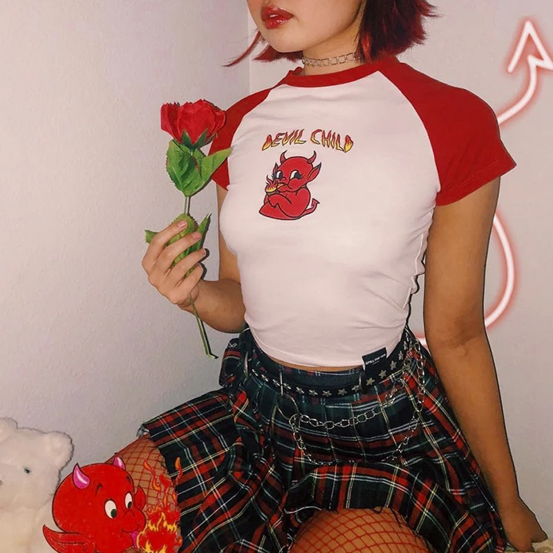 2019 новый летний мультфильм футболки для Для женщин белый принтом Kawaii рубашка