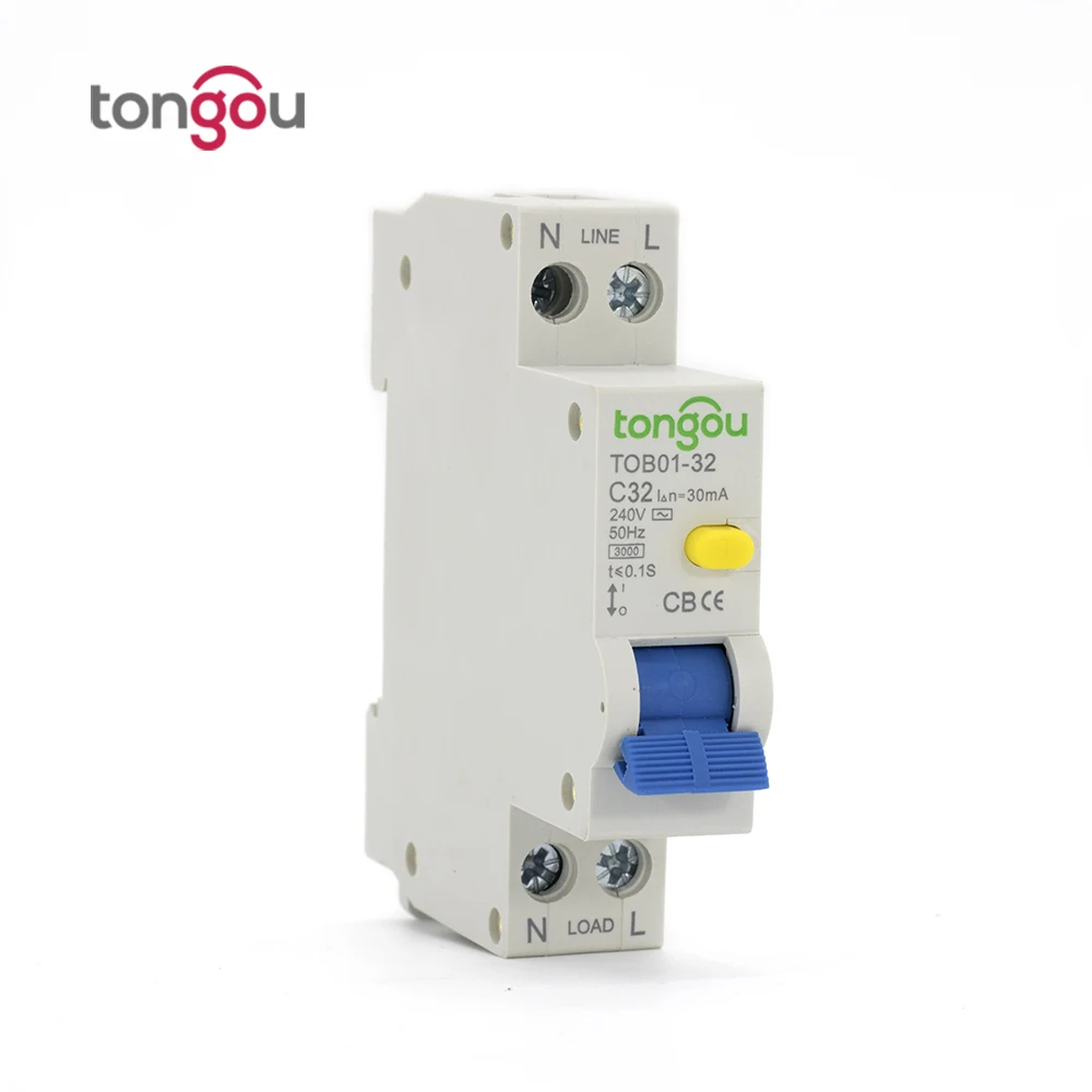 18mm RCBO ELCB 32A 30ma 1P+N Residual current Circuit breaker with over and Leakage protection | Обустройство дома