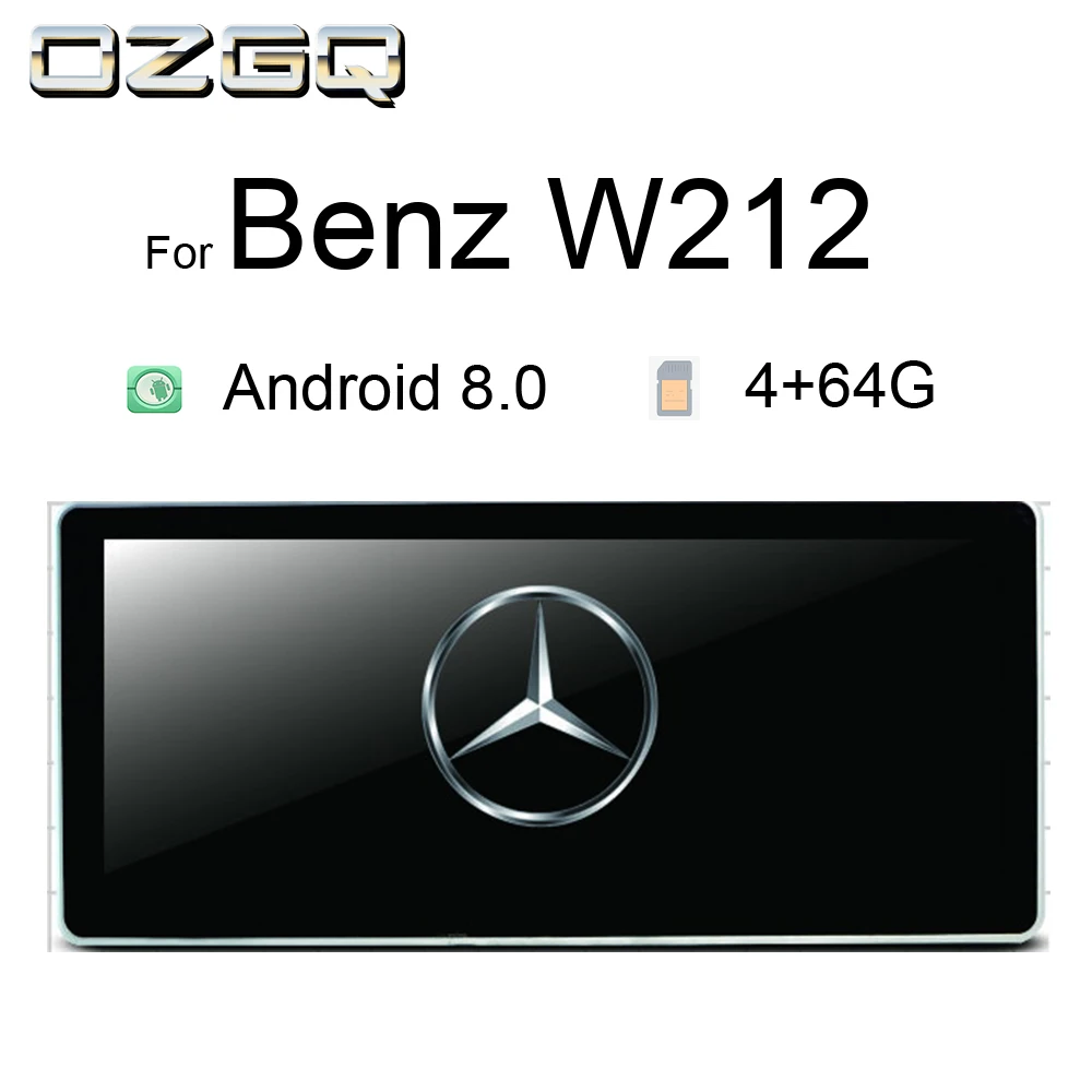 OZGQ Авто Радио стерео для Mercedes Benz E Class W212 Android 8 0 64G 10 25 дюймов сенсорный экран 2010 2015