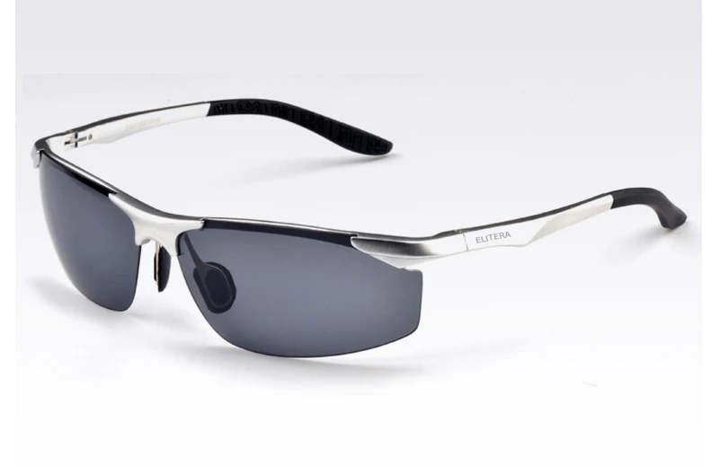 silver gray ELITERA алюминиевые поляризованные солнцезащитные очки, мужские классические брендовые дизайнерские очки для вождения, солнцезащитные очки E8179 - Цвет линз: silver gray