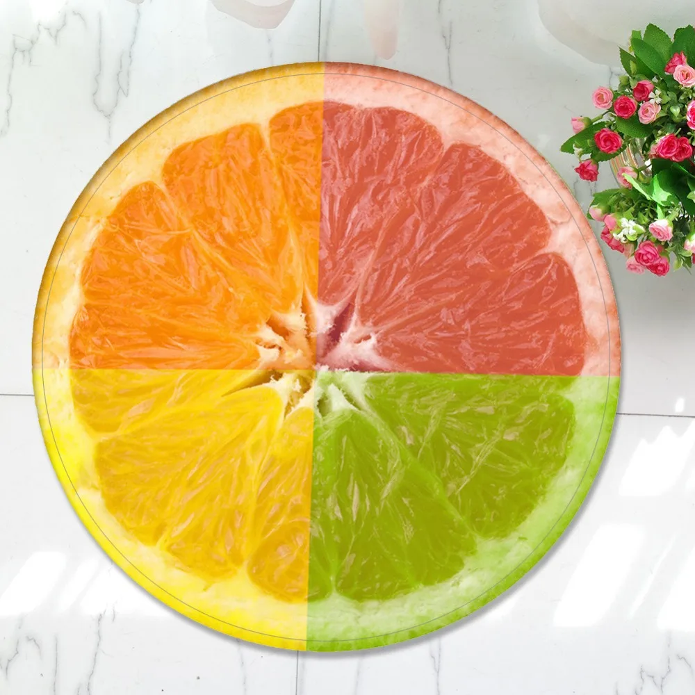 Круглый коврик в форме фруктов круглый кухонный для спальни Лидер продаж|rug