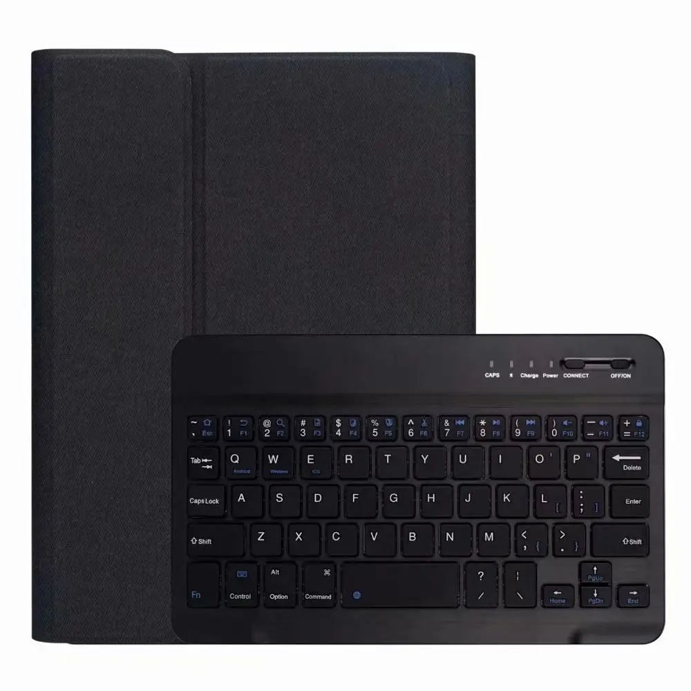 Black Чехол для iPad Mini 5 ультра тонкий Съемный беспроводной Bluetooth клавиатура с ручкой Слот чехол для iPad Mini 1 2 3 4 5 - Цвет: Black