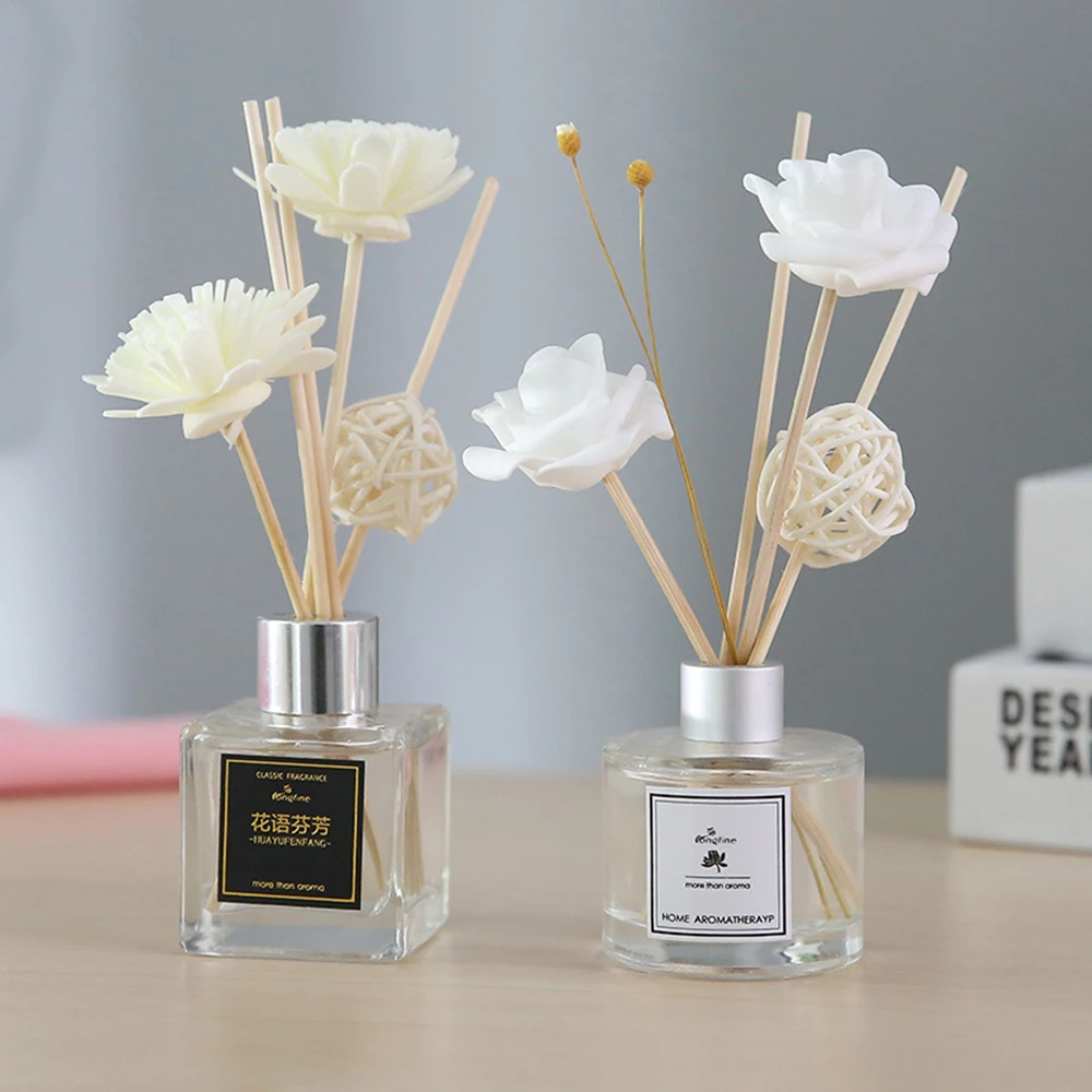 50ml aromatherapy essential oil kits 8 fragrance dried rattan for party home decoration reed diffuser sticks dropshipping TSLM1