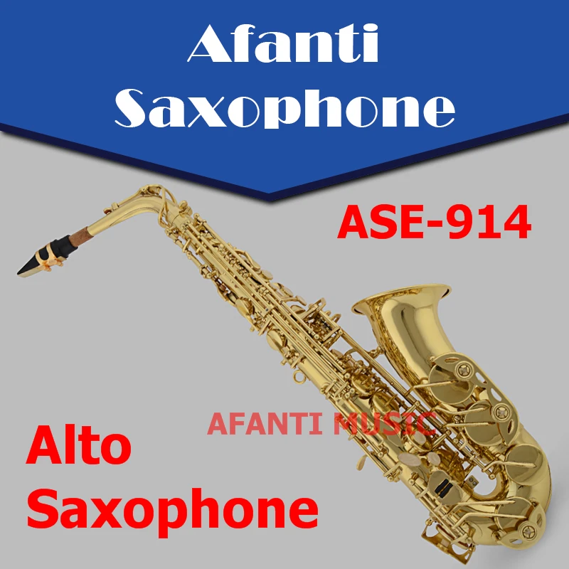 

Eb tone/латунный корпус/альт-саксофон с золотой отделкой (ASE-914)