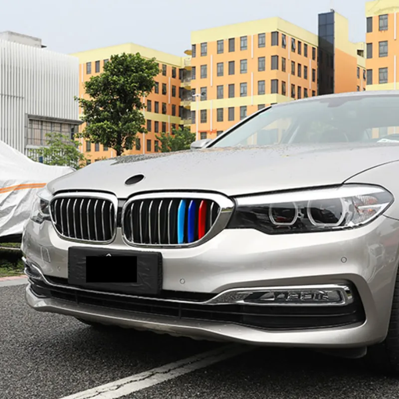 3 шт. 3D-наклейки на переднюю решетку радиатора автомобиля BMW E39 E60 F10 F07 G30 5 series GT M |