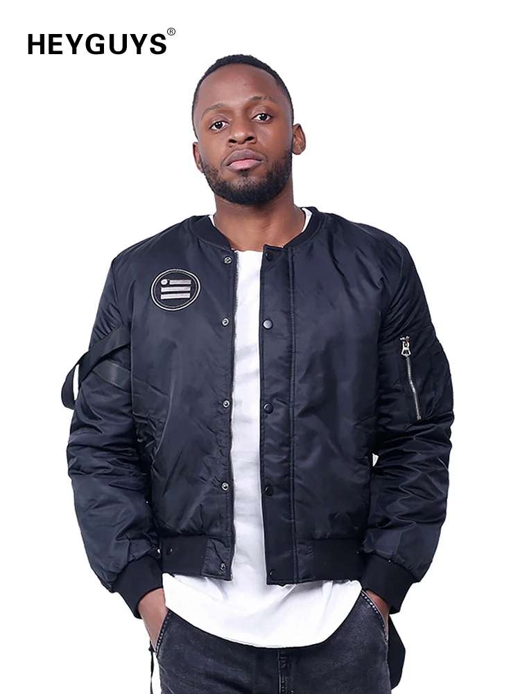 HEYGUYS 2018 черная куртка для мужчин и женщин Уличный Скейтборд крутые куртки хип-хоп