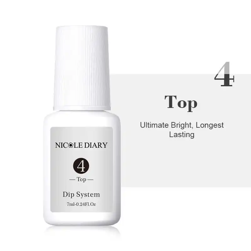 Top Coat NICOLE дневник 1 шт. погружение французский порошок блеск для ногтей без лампы лечение градиент Dip маникюр Дизайн ногтей кисти украшения - Цвет: Top Coat